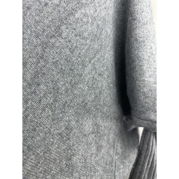 Nordstrom Collection 100% Cashmere Gray Cowl Neck Poncho Sweater Oversized XS/S - Picture 12 of 14